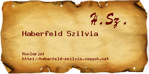 Haberfeld Szilvia névjegykártya